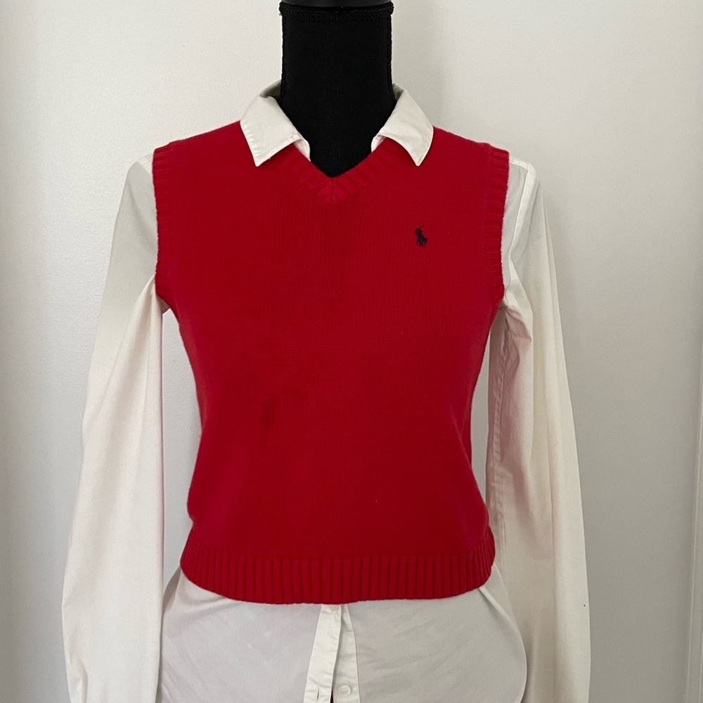 Polo Ralph Lauren Red Sweater Vest